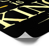 Jesus ist König _ Christlicher Glaube Design Poster (Ecke)
