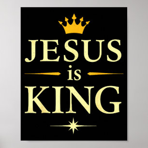 Jesus ist König _ Christlicher Glaube Design Poster
