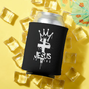 Jesus ist König Christlicher Glaube Kreuz Dosenkühler