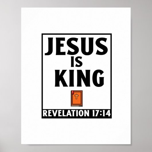 Jesus ist König christlicher religiöser Glaube Bib Poster (Vorne)