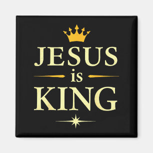 Jesus ist König _ Christliches Glaubensdesign  Magnet