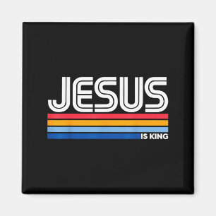 Jesus ist König Christliches Kreuz Gott Glaube Bib Magnet