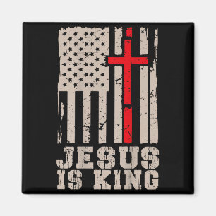 Jesus ist König Christus Herr Patriotischer Christ Magnet