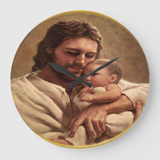 Jesus ist König der Könige Große Wanduhr (Vorderseite)