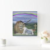 Jesus ist König der Könige Quadratische Wanduhr (Zuhause)