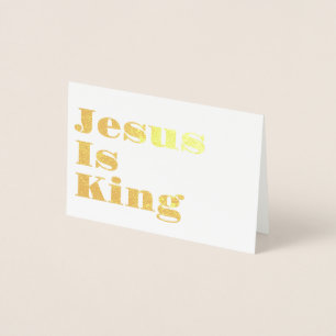 Jesus ist König - Foil-Karte Folienkarte