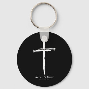 Jesus ist König-Funny-Cross-Nails Christlich Schlüsselanhänger