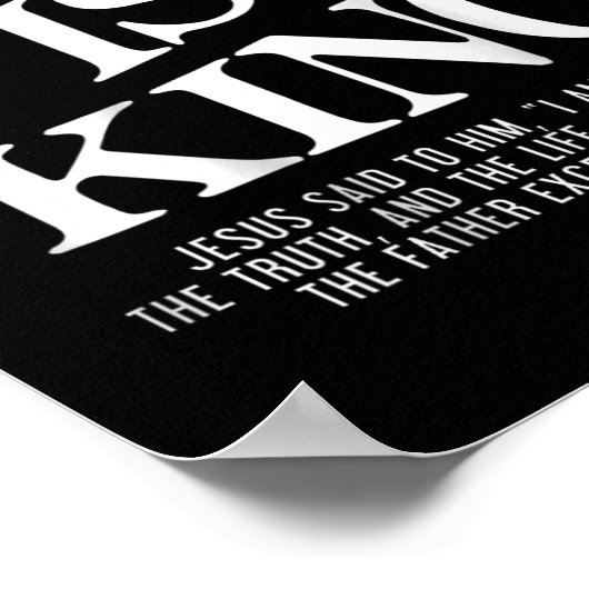 Jesus ist König Jesus Johannes 146 Kostüm Christli Poster (Ecke)