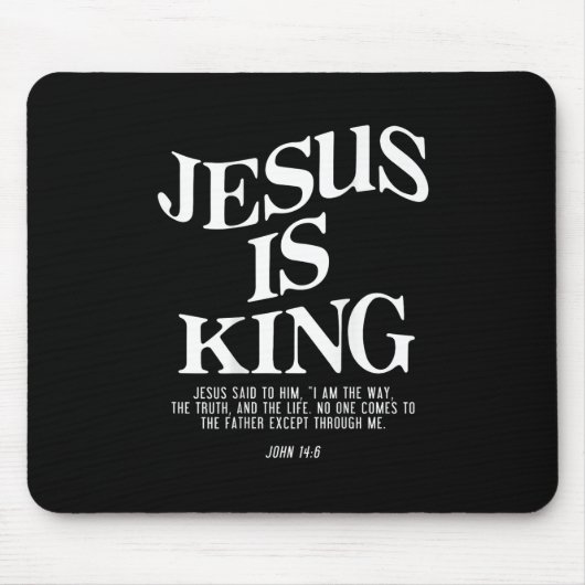 Jesus ist König John Bible Verse Christliche relig Mousepad (Vorne)