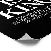 Jesus ist König John Bible Verse Christliche relig Poster (Ecke)
