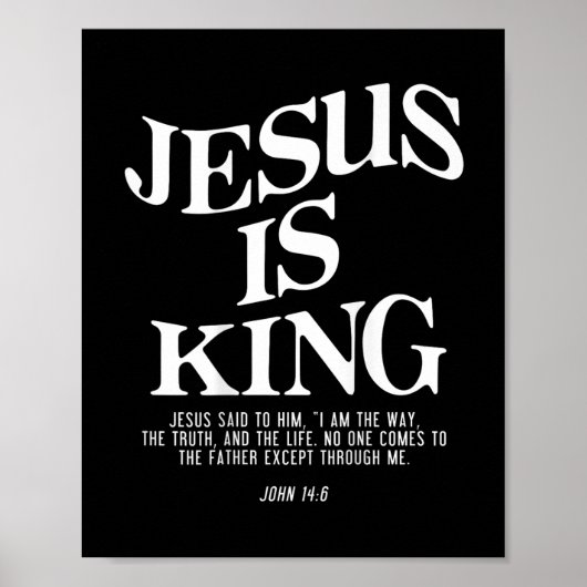 Jesus ist König John Bible Verse Christliche relig Poster (Vorne)
