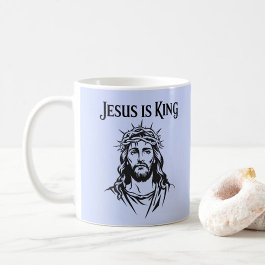 Jesus ist König Kaffeetasse (Mit Donut)