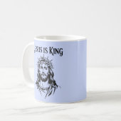 Jesus ist König Kaffeetasse (Vorderseite Links)