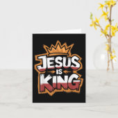 Jesus ist König Karte (Gelbe Blume)
