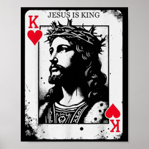 Jesus ist König Karte christliches Design des Köni Poster