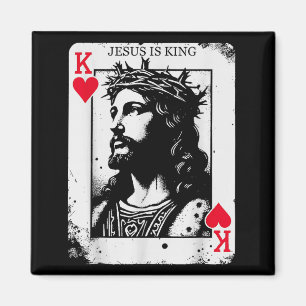 Jesus ist König Karte christliches König der Herze Magnet