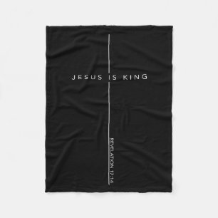 Jesus ist König Kreuz Christlicher Glaube Bibelver Fleecedecke