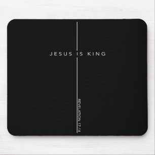 Jesus ist König Kreuz Christlicher Glaube Bibelver Mousepad