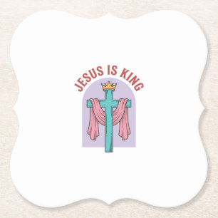 Jesus ist König Kreuz Krone Vintage Christliches T Untersetzer
