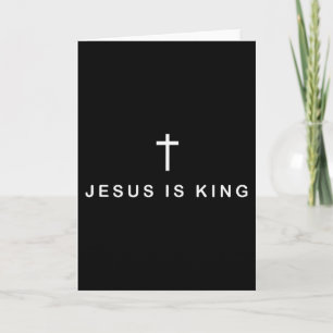 Jesus ist König Kreuz Subtil Christlich Minimal Re Karte