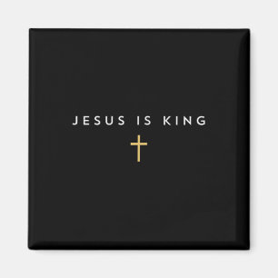 Jesus ist König Kreuz Thin Christlicher Glaube Jes Magnet