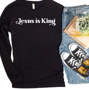 Jesus ist König lang geschlagen T-Shirt