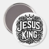 Jesus ist König Magnet (Vorderseite/Rückseite)