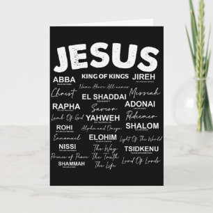 Jesus ist König Namen Gottes Hebräisch Jesus Chris Karte