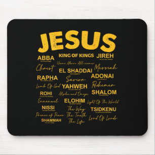 Jesus ist König Namen Gottes Hebräisch Jesus Chris Mousepad