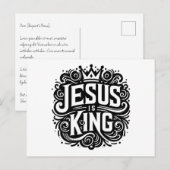 Jesus ist König Postkarte (Vorne/Hinten)