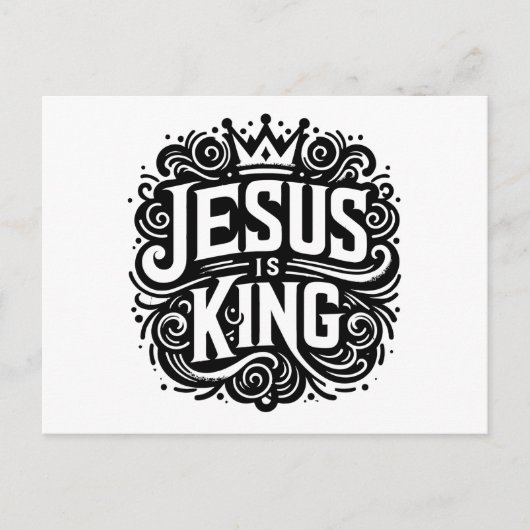 Jesus ist König Postkarte (Vorderseite)