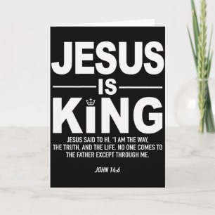 Jesus ist König Religiöser Glaube Gott Christliche Karte