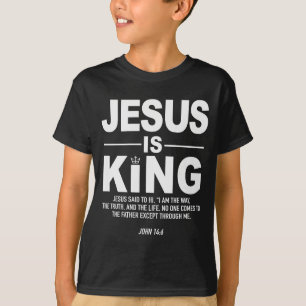 Jesus ist König Religiöser Glaube Gott Christliche T-Shirt