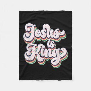 Jesus ist König-Retro-Glaubensszenario Fleecedecke
