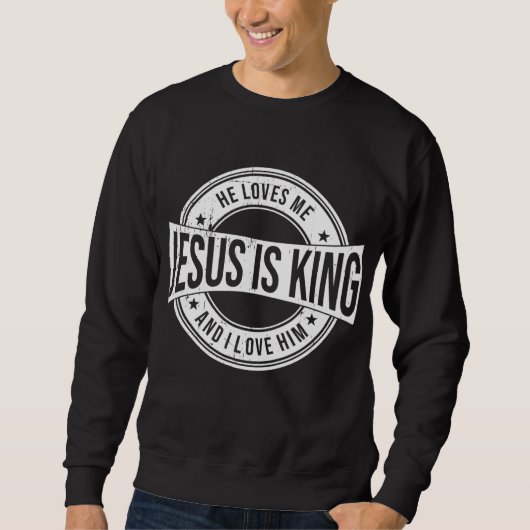 Jesus ist König Sweatshirt (Vorderseite)