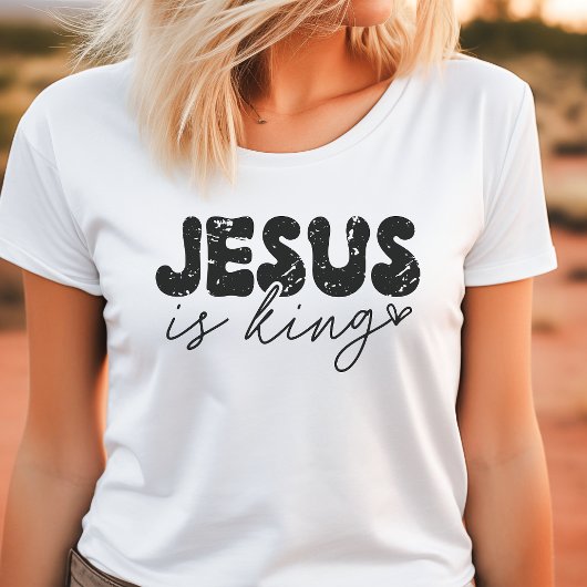 Jesus ist König Tri-Blend Shirt