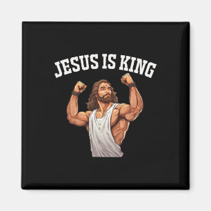 Jesus ist König von Bodybuilding Schmerz und Gewin Magnet