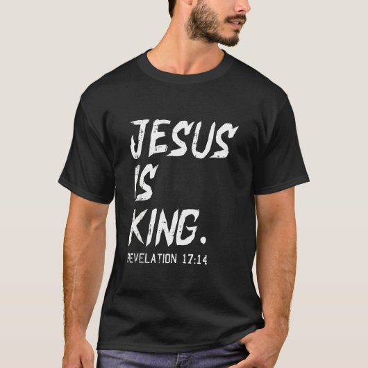 Jesus ist König Weihnachten Offenbarungsbibel Reli T-Shirt (Vorderseite)