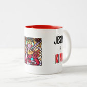 Jesus ist König Zweifarbige Tasse (VorderseiteRechts)