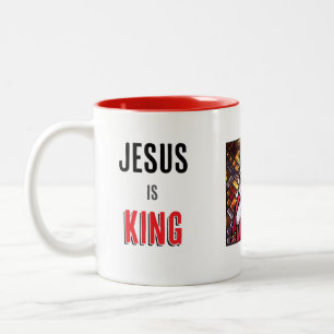 Jesus ist König Zweifarbige Tasse