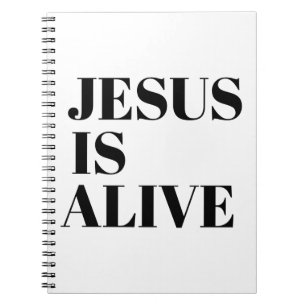 Jesus ist lebendig Christus ist Risen Zitate Gotte Notizblock