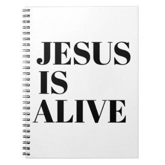 Jesus ist lebendig Christus ist Risen Zitate Gotte Notizblock