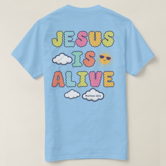 Jesus ist lebendig T-Shirt (Design Rückseite)