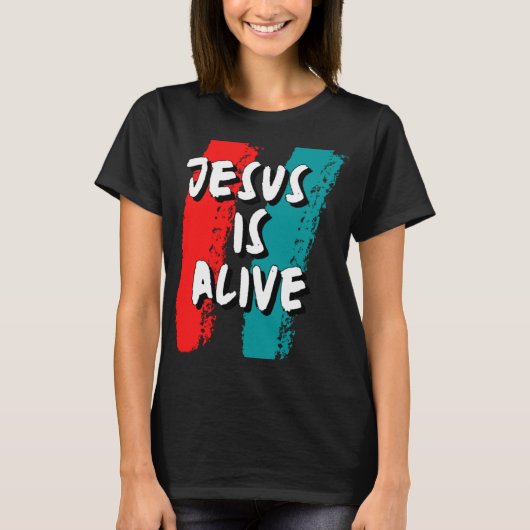 Jesus ist lebendig T-Shirt (Vorderseite)