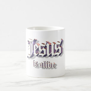 Jesus ist lebendiges 3D Kaffeetasse