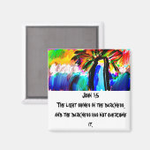 Jesus ist Leuchtturm Magnet (Vorderseite/Rückseite)