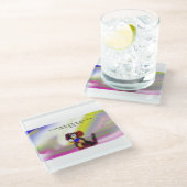 Jesus ist Licht Glasuntersetzer (Schrägansicht)