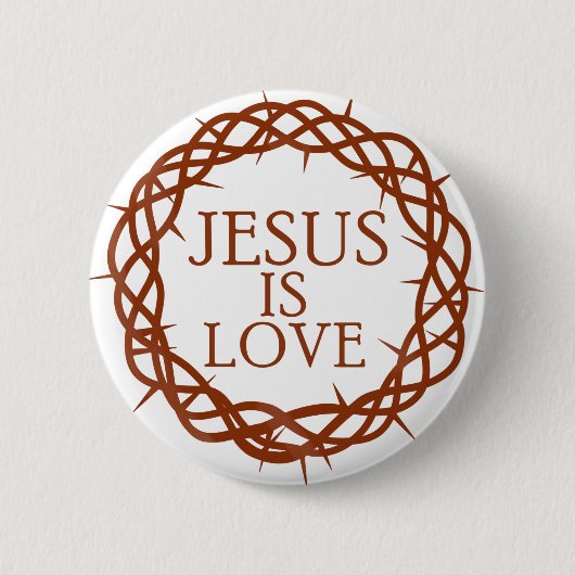 Jesus ist Liebe Button (Vorderseite)