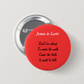 Jesus ist Liebe Button (Vorne & Hinten)