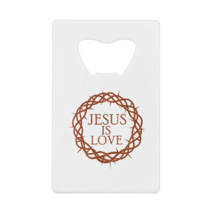 Jesus ist Liebe Geldbeutel Flaschenöffner